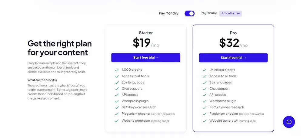 Copymatic Pricing