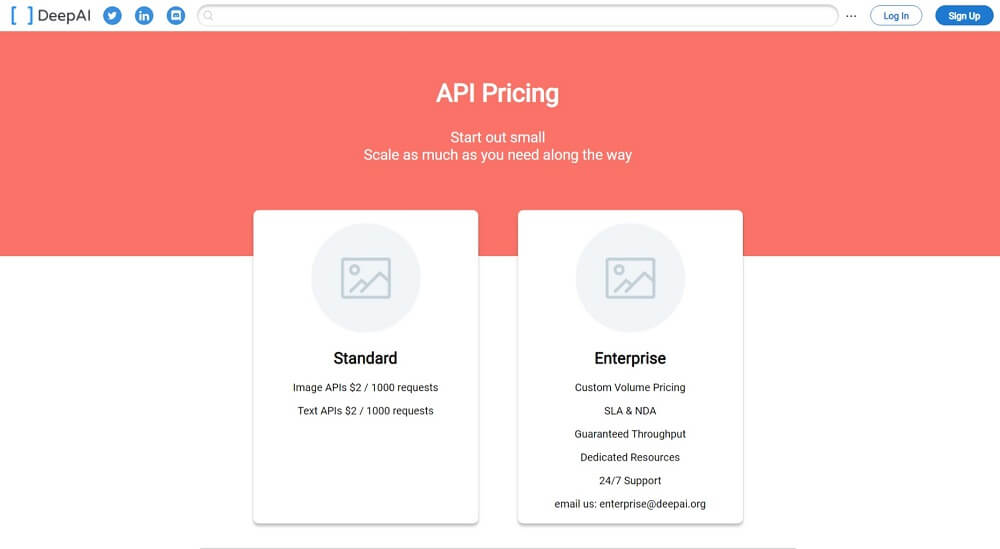 Deep AI pricing