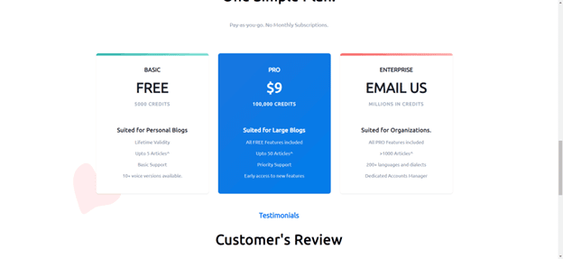 Voicera pricing