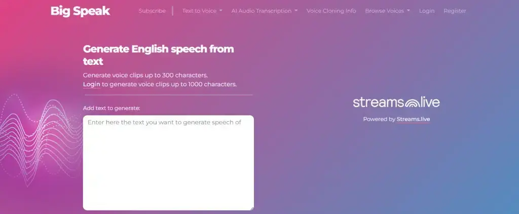 Bigspeak AI for your Speech