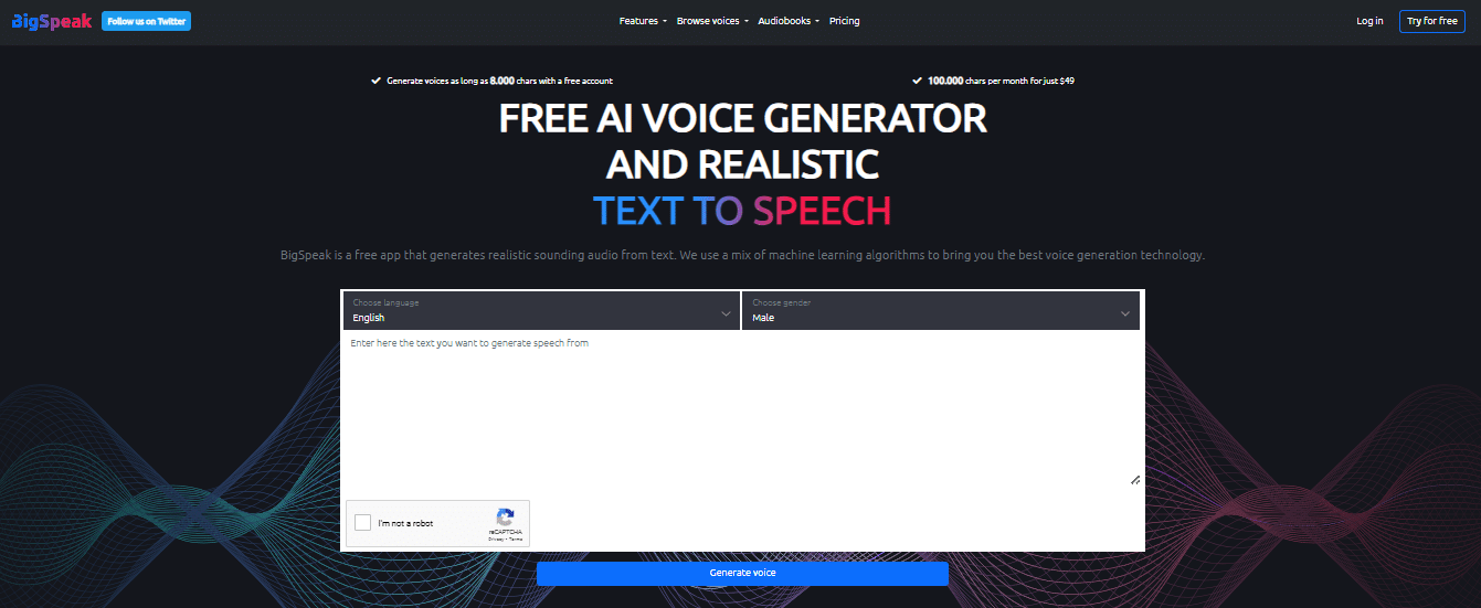 Generate Realistic Audio From Text With BigSpeak AI