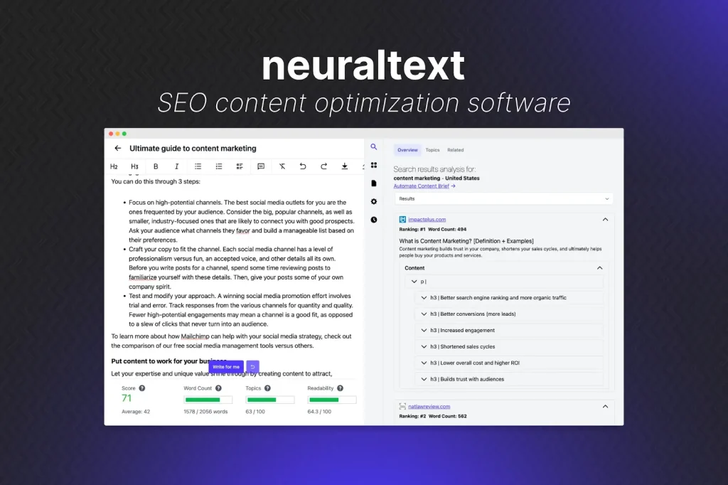 AI Rewording Tool Comparison: Neural Text vs SurferSEO Softlist.io