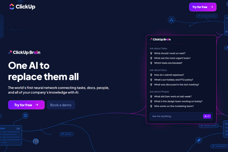ClickUp AI Unpacked: How Brain & Other AI Features Transform Your Project Management Softlist.io