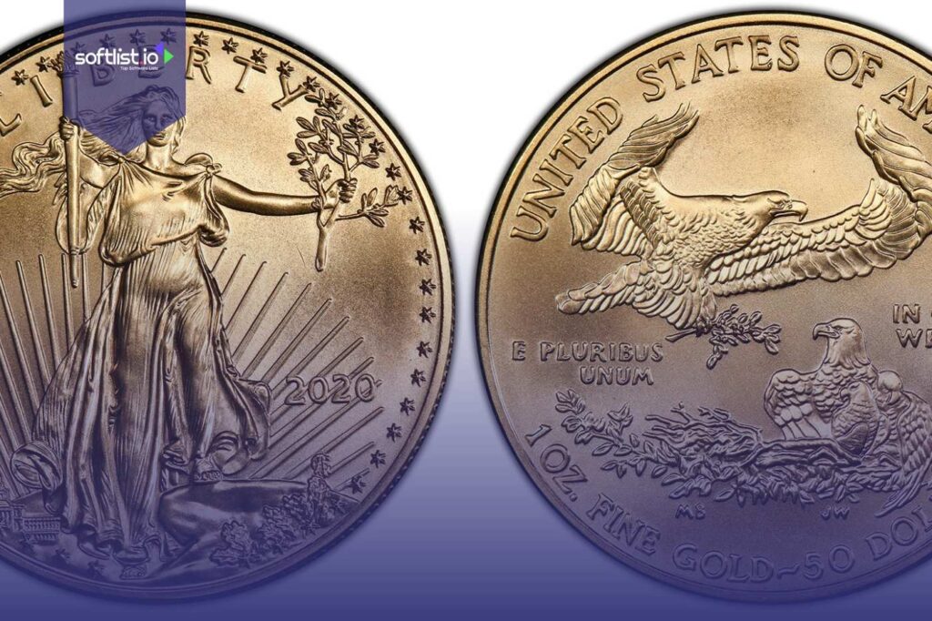 Close-up of American bullion coins